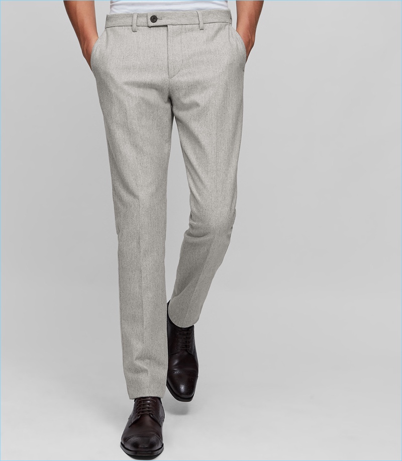 Reiss Wool Blend Trousers