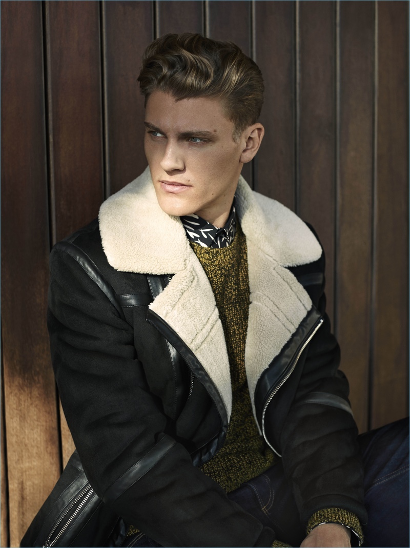 Mikkel Jensen stars in River Island's fall-winter 2017 campaign.