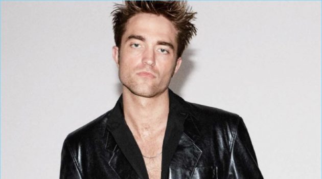 Robert Pattinson Covers GQ's September '17 Issue, Talks Avoiding Limelight Rocking a Balenciaga leather jacket, Robert Pattinson also wears a shirt and jeans by Dior Homme.
