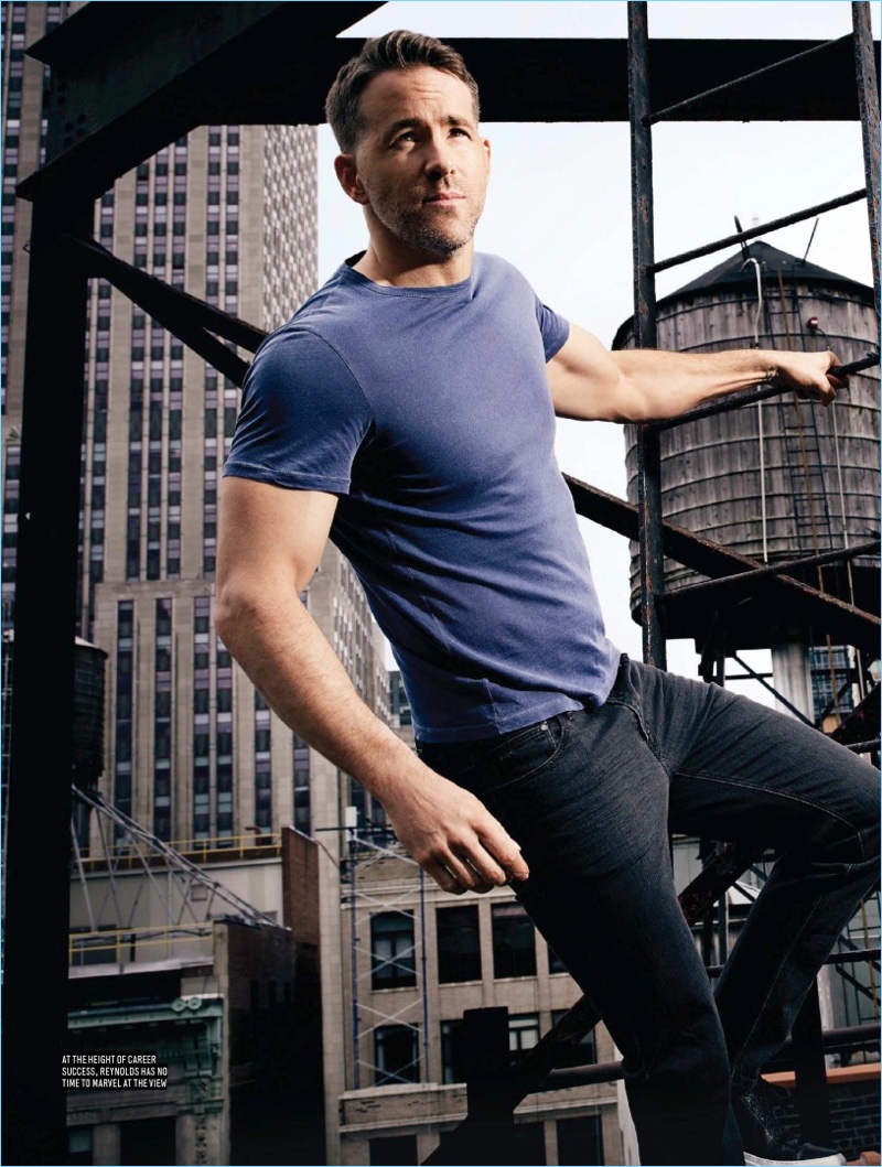 Actor Ryan Reynolds graces the pages of Men's Health UK.