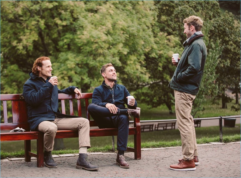 Actor Sam Heughan appears in Barbour's fall-winter 2017 advertising.