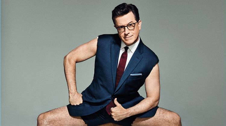 Miller Mobley photographs Stephen Colbert for InStyle magazine.