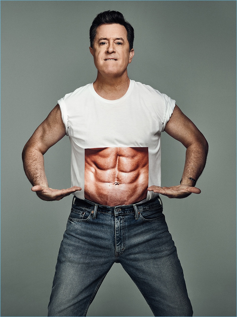 InStyle enlists Stephen Colbert for a funny photo shoot for its September 2017 issue.