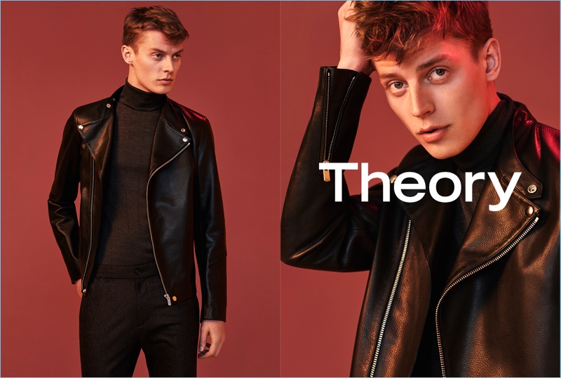 Janis Ancens stars in Theory's fall-winter 2017 campaign.