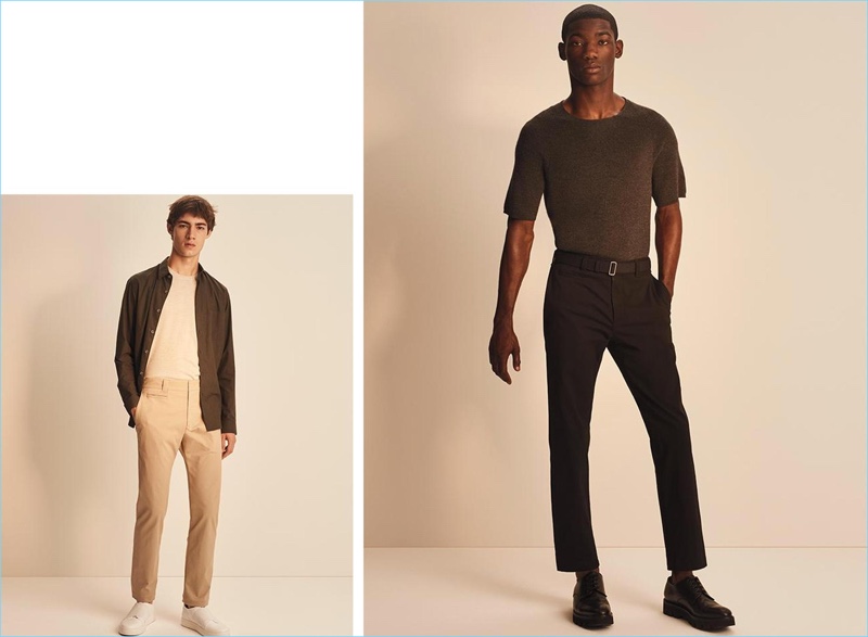 Utility Pants: Theory provides a high-waisted, tapered style with a straight leg. Taking inspiration from mid-century workwear style, Theory's five-pocket utility pants make for an effortless staple.