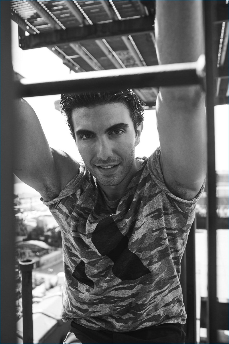 Sebastian Faena photographs Akin Akman for his Todd Snyder campaign.