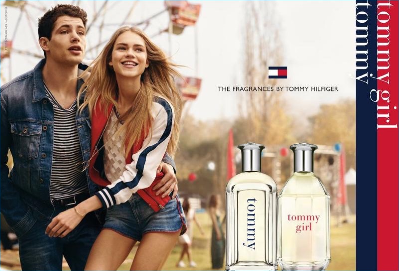 Models Jamie Wise and Line Brems come together for Tommy Hilfiger's Tommy and Tommy Girl fragrance campaign.