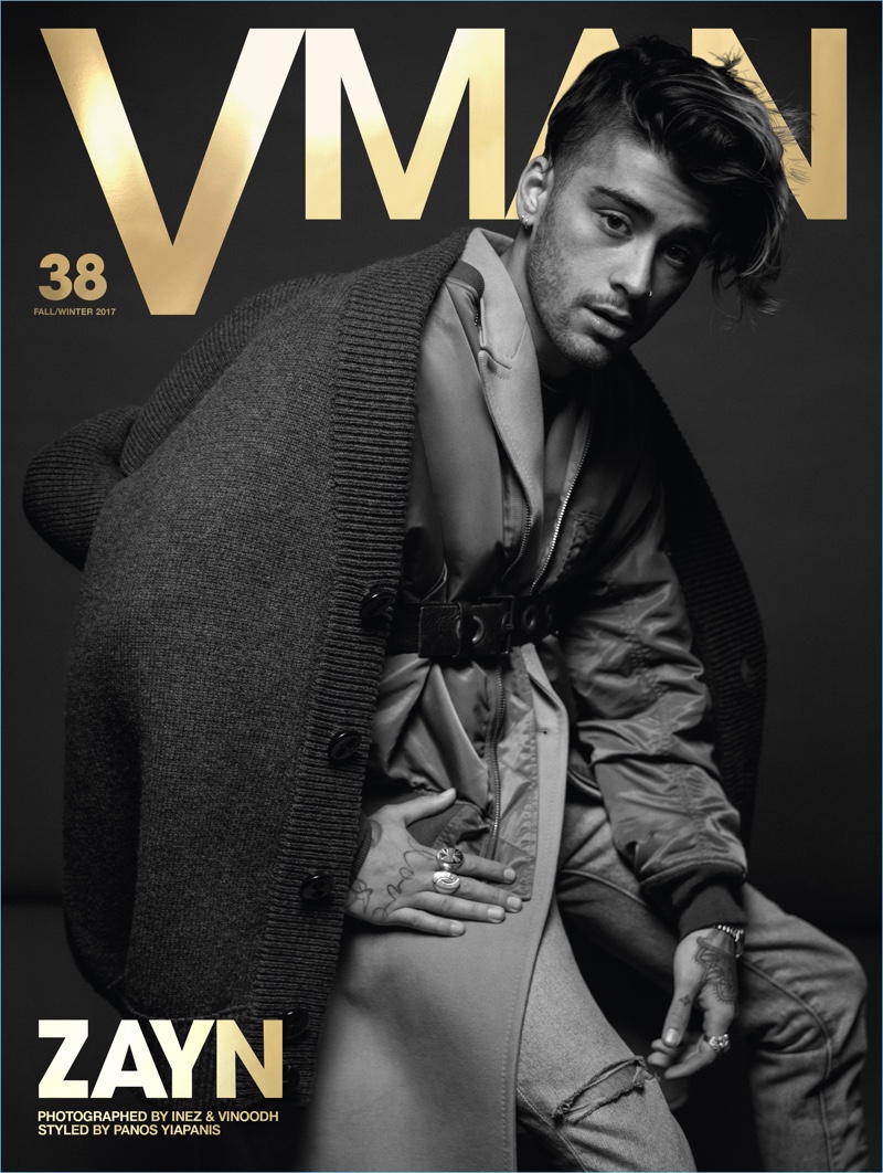 Zayn Malik covers the fall-winter 2017 issue of VMAN.