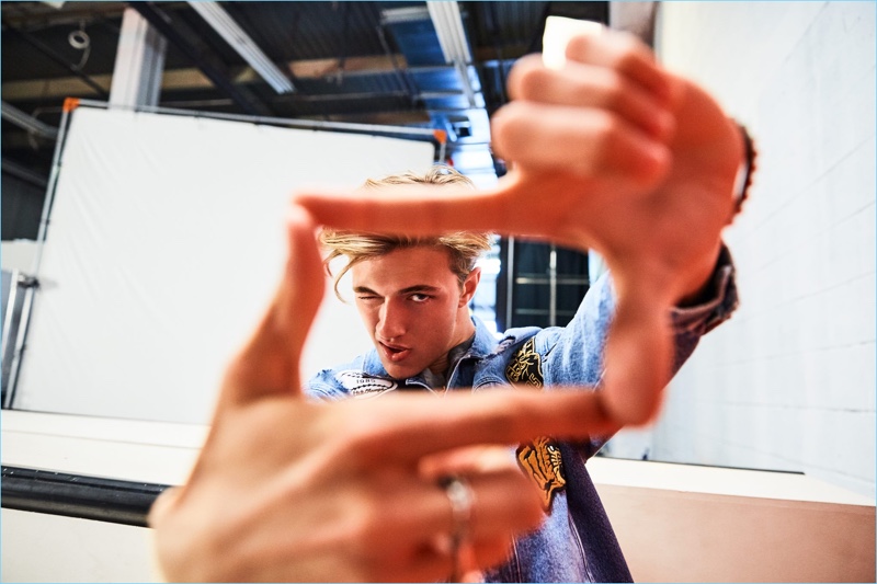 Behind the Scenes: Lucky Blue Smith fronts Hilfiger Denim's fall-winter 2017 campaign.