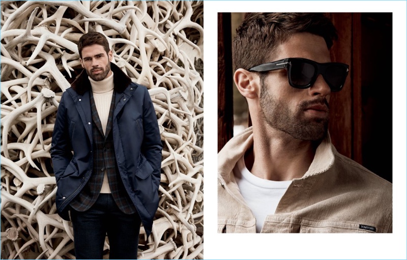 American model Chad White dons Brioni and Tom Ford for Bergdorf Goodman. 