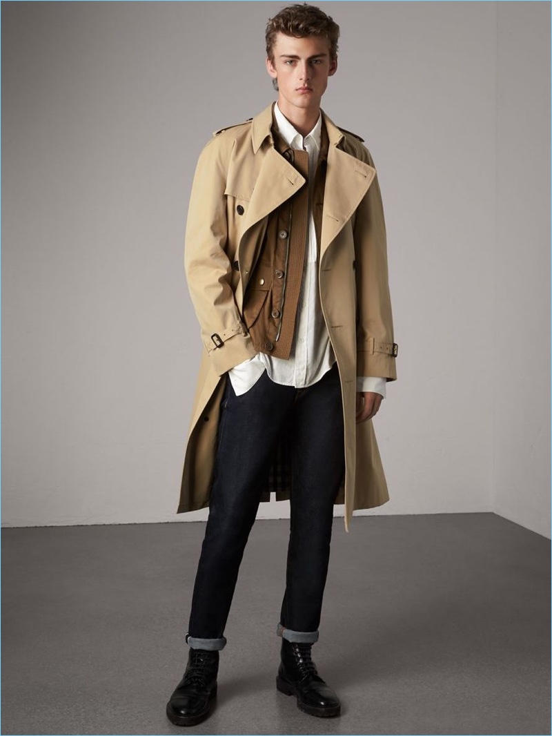 burberry brighton extra long car coat