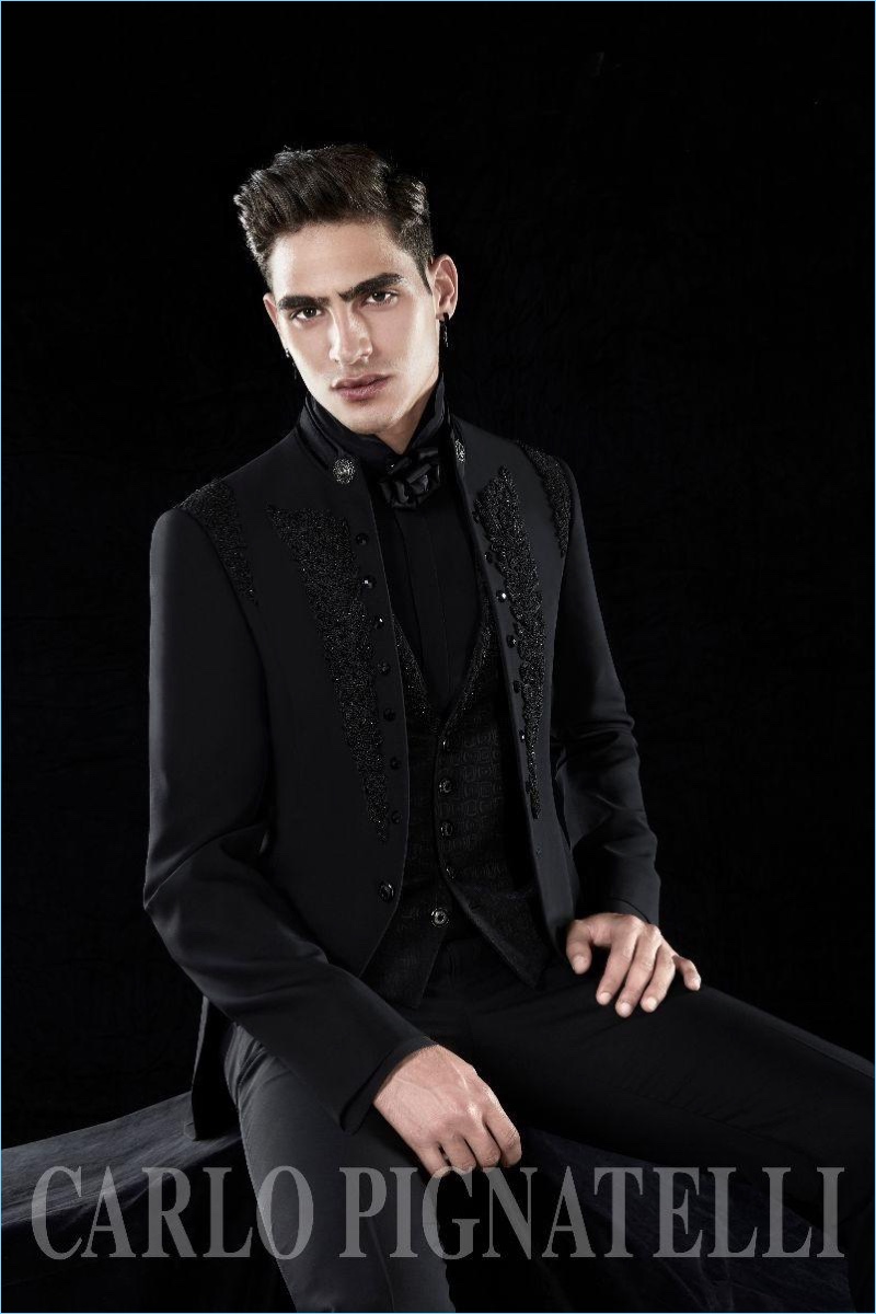 Giovanni Squatriti photographs Jhonattan Burjack for Carlo Pignatelli Cerimonia.