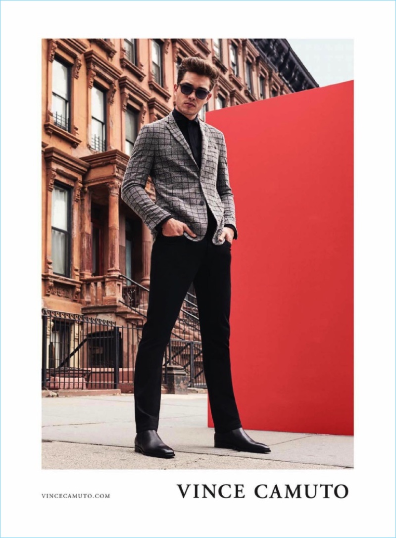 Brazilian model Francisco Lachowski fronts Vince Camuto's fall-winter 2017 campaign.