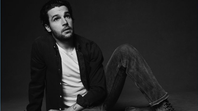 Actor Christopher Abbott rocks Frye's Tyler lace-up boots $318.