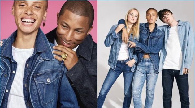Lennon Gallagher & Connor Newall Join Pharrell for G-Star Fall '17 Campaign Adwoa Aboah, Pharrell Williams, Jean Campbell, and Lennon Gallagher star in G-Star's fall-winter 2017 campaign.