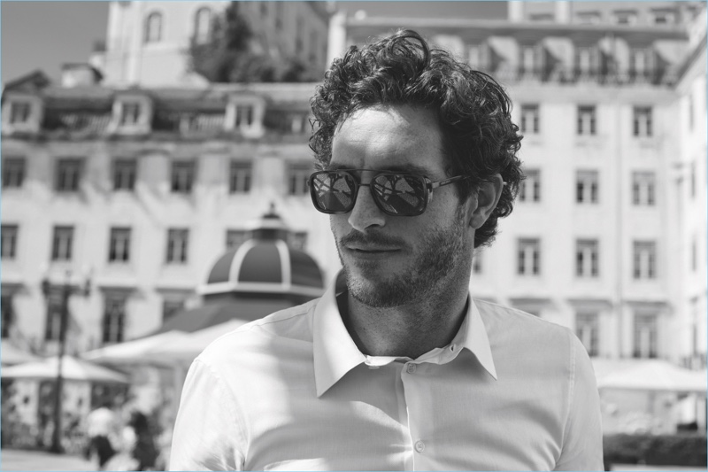 Exploring Lisbon, Portugal, Justice Joslin appears in Giorgio Armani's Frames of Life campaign.