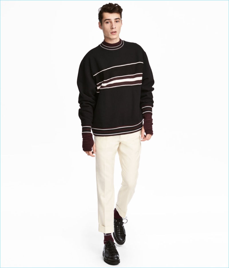 H&M Studio Jacquard Patterned Sweatshirt