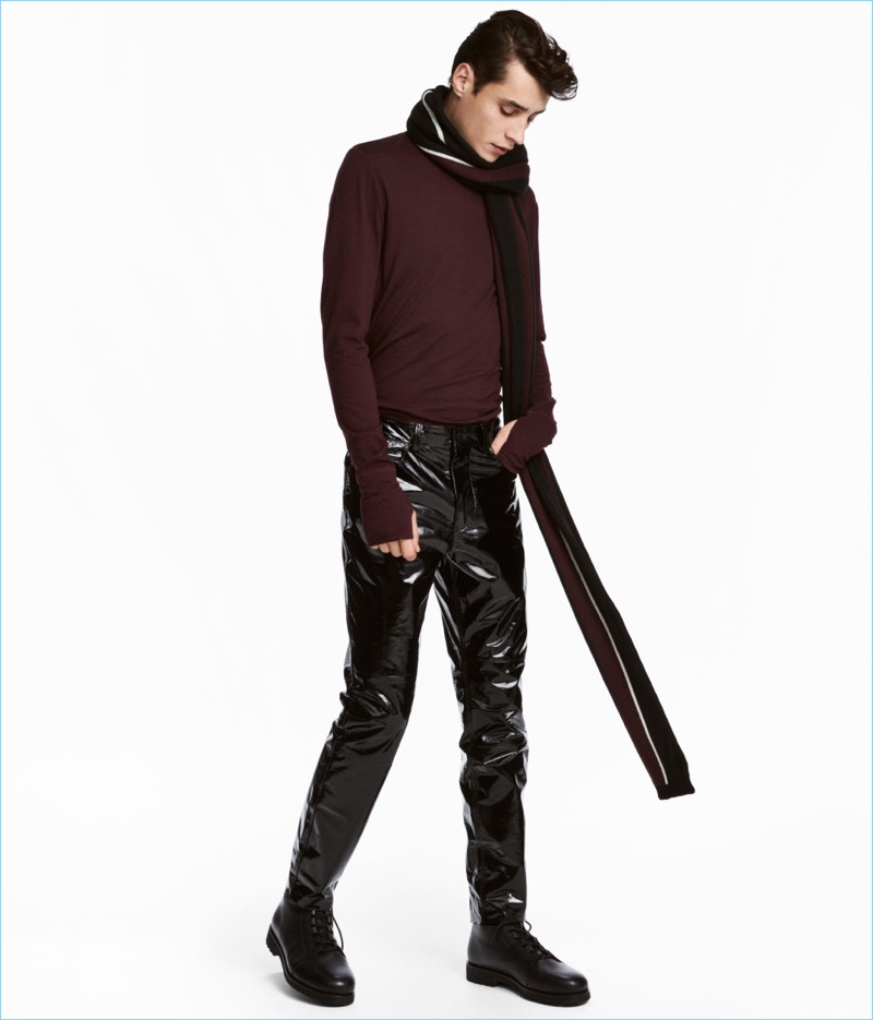 H&M Studio Leather Coated Pants