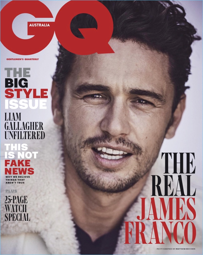 James Franco covers the September/October 2017 issue of GQ Australia.