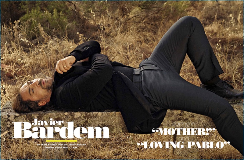 Sean & Seng photograph Javier Bardem in a Dior Homme jacket. He also wears a Sunspel turtleneck, Gucci pants, and Tricker's shoes » Javier Bardem Covers L'Uomo Vogue, Talks Mother! & Jennifer Lawrence Sean & Seng photograph Javier Bardem in a Dior Homme jacket. He also wears a Sunspel turtleneck, Gucci pants, and Tricker's shoes