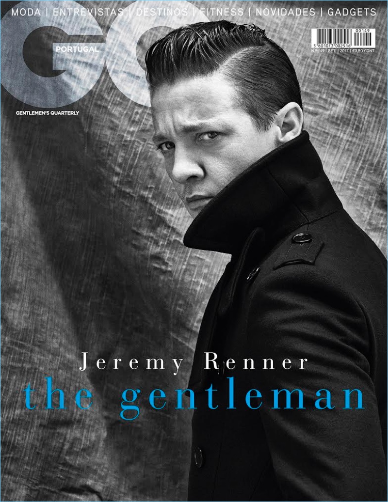 Jeremy Renner covers the September 2017 issue of GQ Portugal.