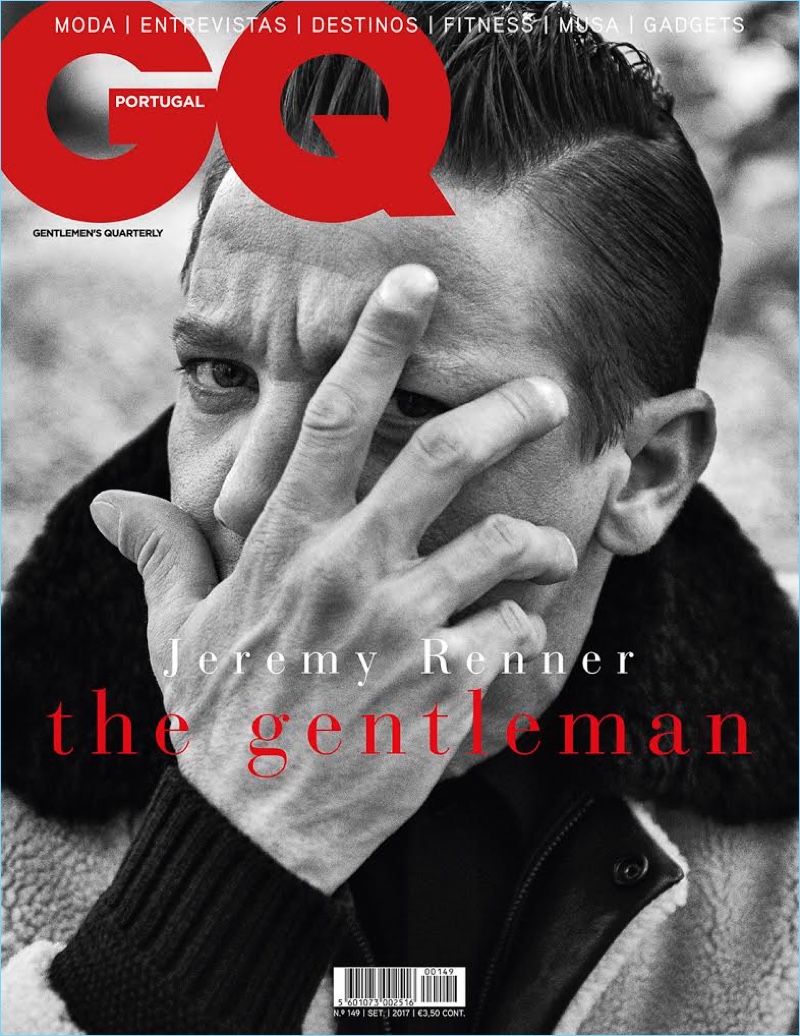 An alternative GQ Portugal cover featuring Jeremy Renner.