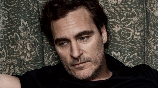 Joaquin Phoenix Covers The New York Times Style Magazine Relaxing, Joaquin Phoenix sports a Ralph Lauren t-shirt.