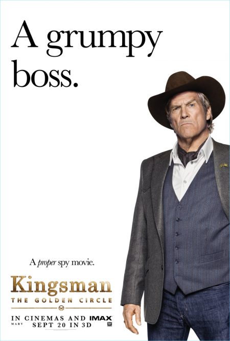 Kingsman The Golden Circle Poster Jeff Bridges Agent Champagne Style