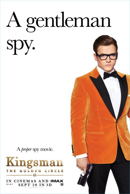 Kingsman The Golden Circle Poster Taron Egerton Agent Galahad Style