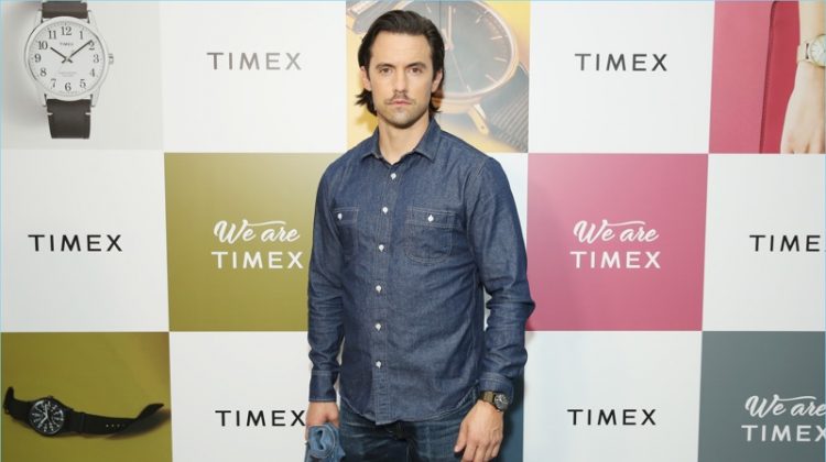 Milo Ventimiglia Hosts Timex Event, Rocks Denim on Denim