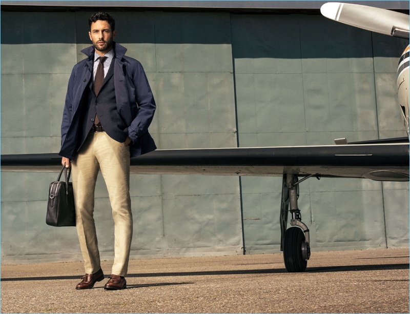 American model Noah Mills stars in Pedro del Hierro's fall-winter 2017 campaign.