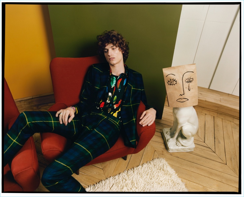 Serge Rigvava stars in Paul Smith's fall-winter 2017 campaign.