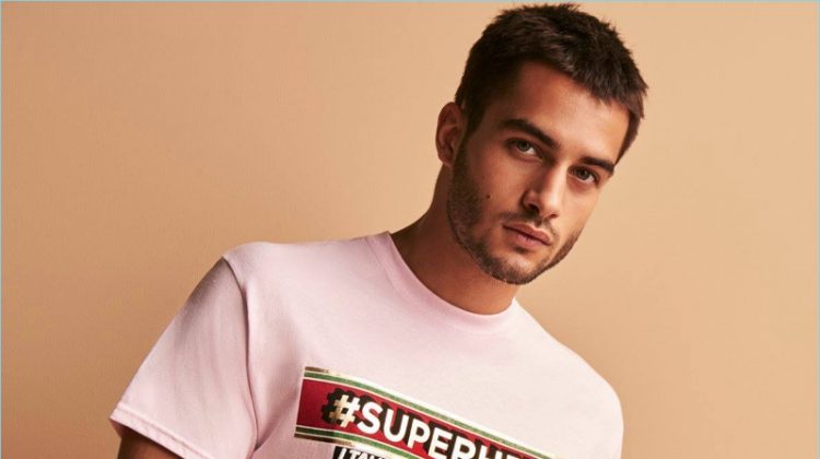 River Island x The Mix Pink 'Superhero' Charity T-Shirt