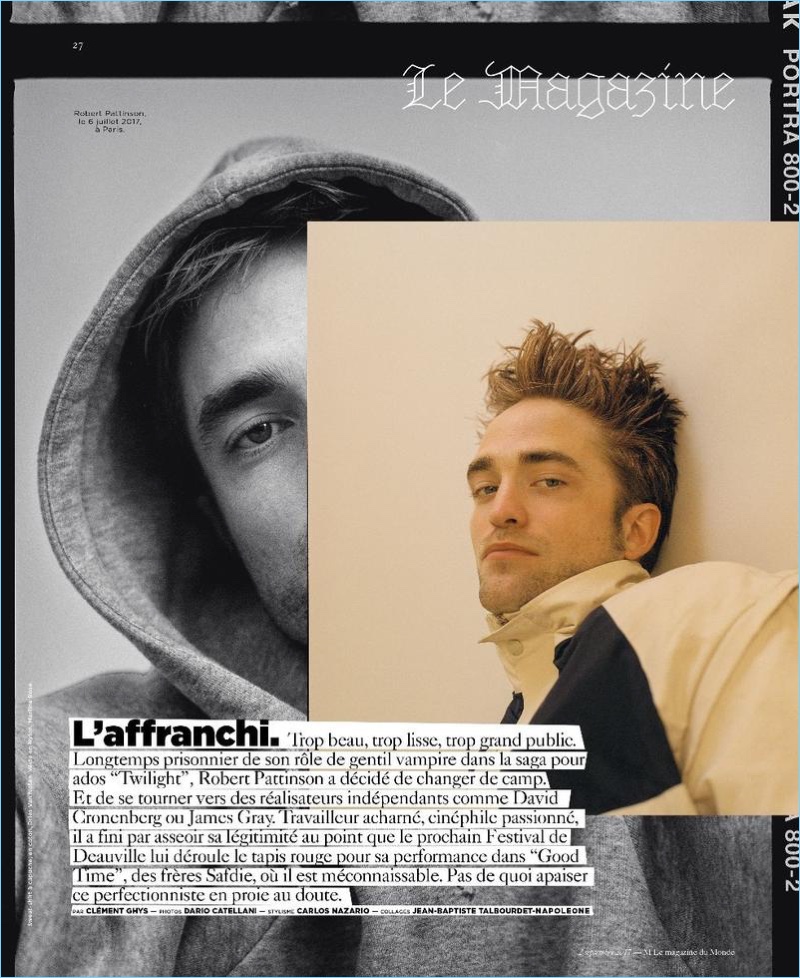 Actor Robert Pattinson stars in a photo shoot for Le Monde M.