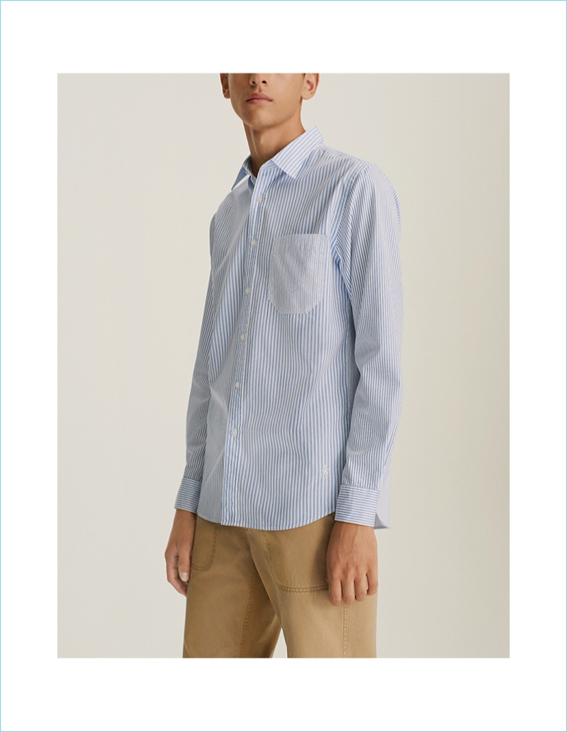 JWA Extra Fine Cotton Broadcloth Long-Sleeve Shirt