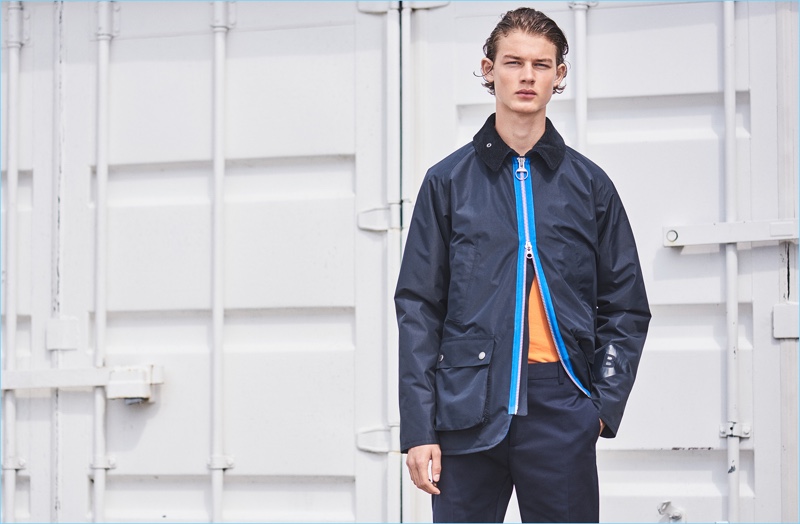 Wilbert Eskildsen sports a rugged look from Wood Wood's Barbour collection. » Wood Wood Brings Contemporary Cool to Barbour with Collaboration Wilbert Eskildsen sports a rugged look from Wood Wood's Barbour collection.