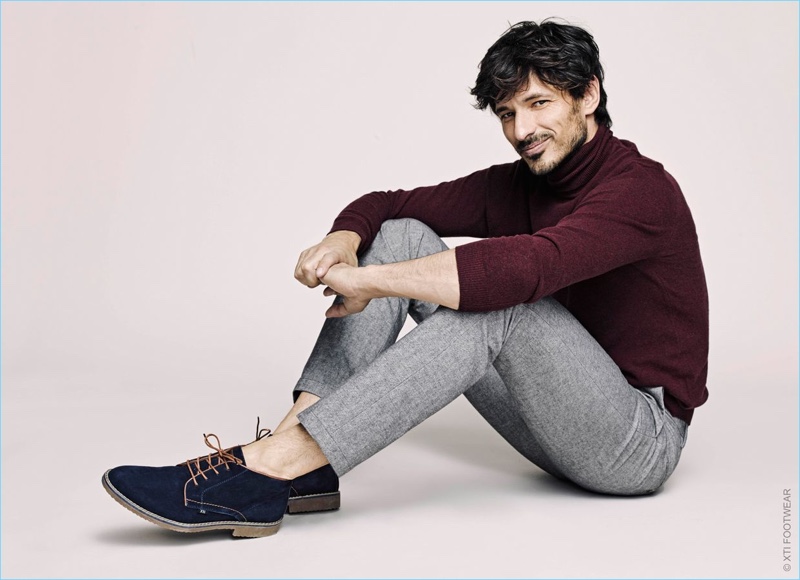 Spanish model Andres Velencoso stars in Xti's fall-winter 2017 campaign.