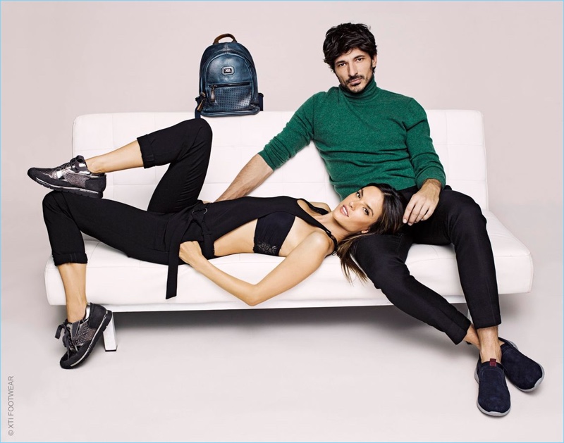 Xti reunites with Alessandra Ambrosio and Andres Velencoso for its fall-winter 2017 campaign.