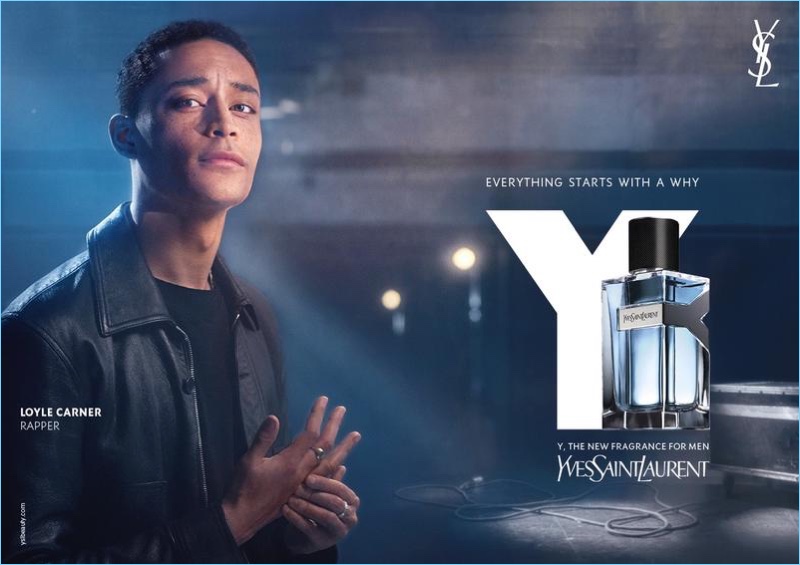 Loyle Carner fronts Yves Saint Laurent's Y fragrance campaign.