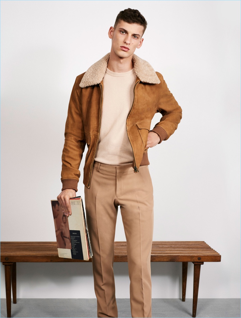 zara men's camel overcoat