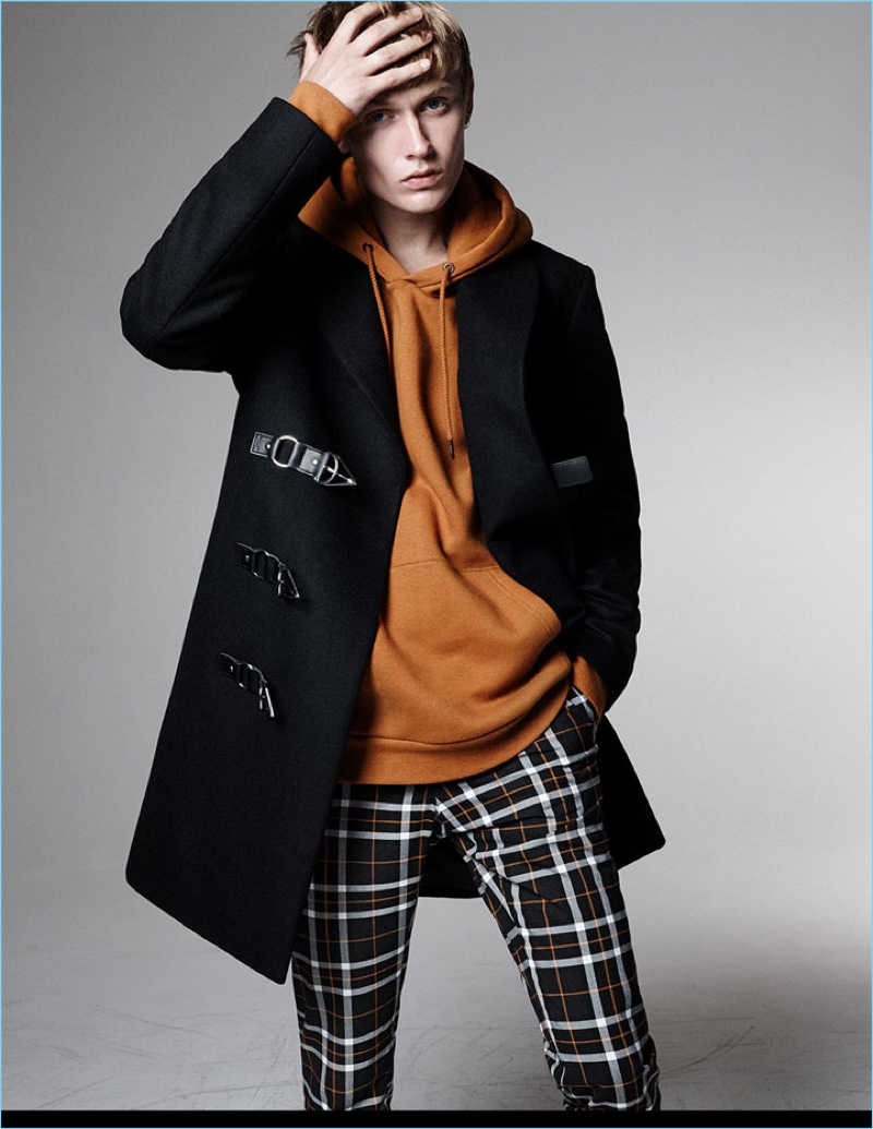 The Overcoat: Zara looks to 1990 London for classic inspiration, delivering the overcoat with buckle-clad dufflecoat. 