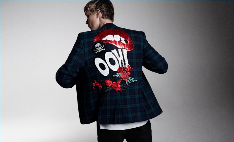 Statement Jacket: Channel 1987 Tokyo with this embellished plaid blazer from Zara Man.