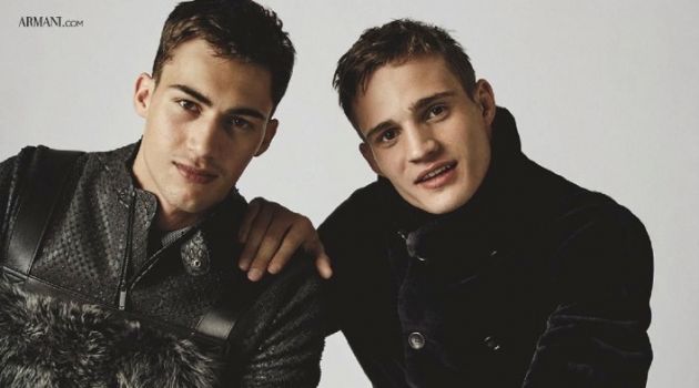 Alessio Pozzi, Julian Schneyder + More Front Emporio Armani Fall '17 Campaign Models Alessio Pozzi and Julian Schneyder star in Emporio Armani's fall-winter 2017 campaign.