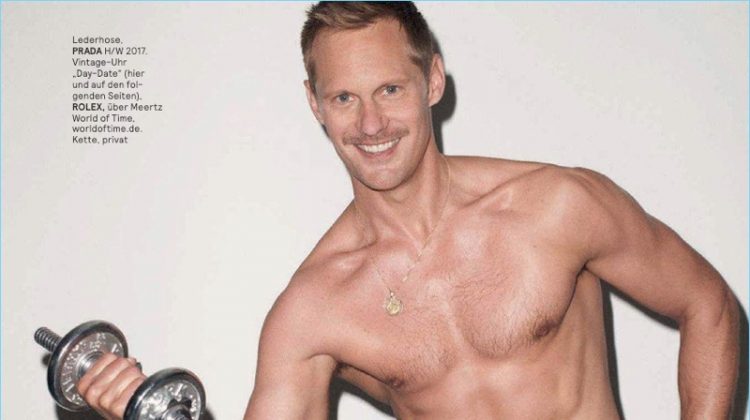 Alexander Skarsgård Shirtless Photo GQ Style Germany Leather Pants