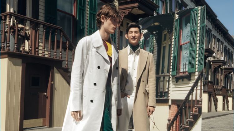 Models Jakub Pastor and Sup Park stars in Barneys' fall-winter 2017 campaign.
