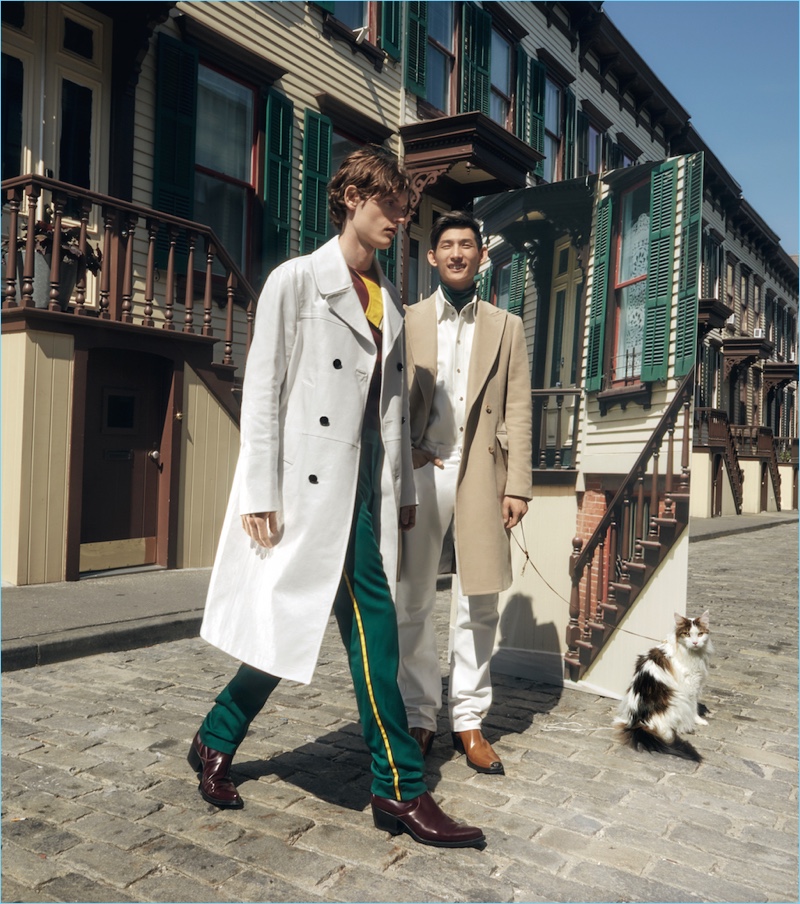 Models Jakub Pastor and Sup Park stars in Barneys' fall-winter 2017 campaign.