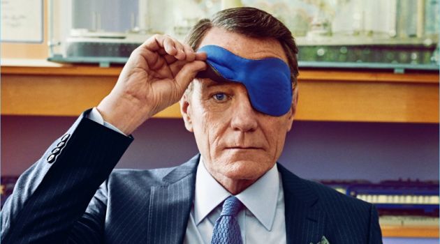 Bryan Cranston Covers Esquire, Talks His Dark Side Actor Bryan Cranston wears a BOSS pinstripe suit with a shirt and pocket square by Charvet. He also wears a Belvest tie.