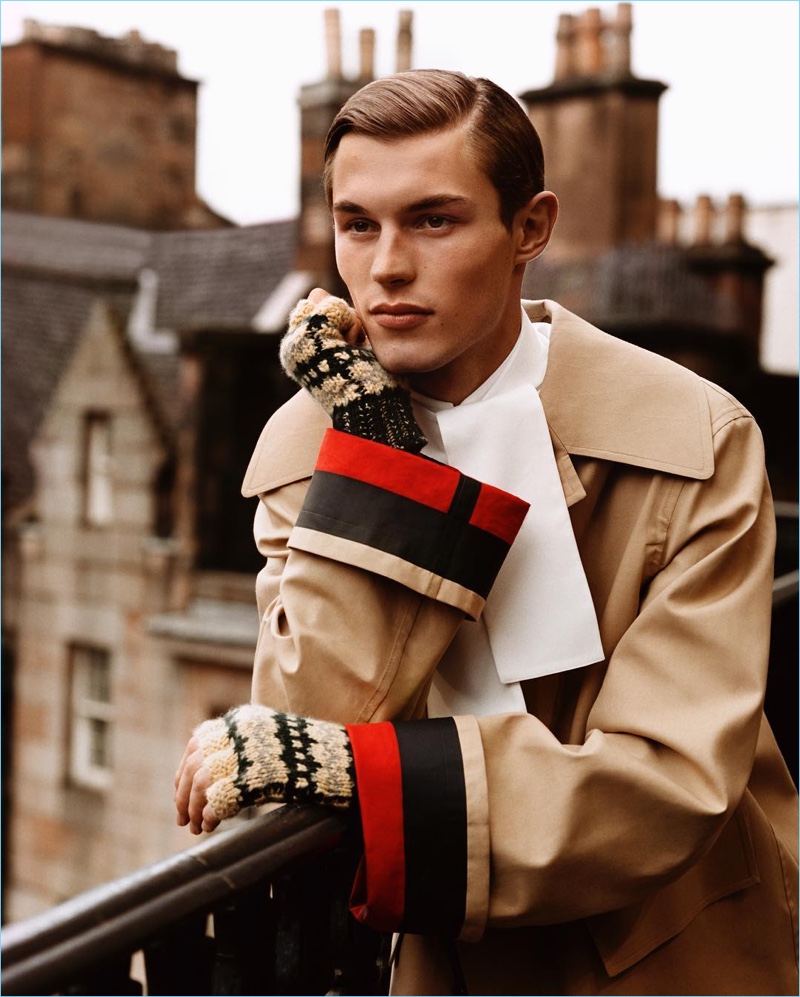 Kit Butler stars in Burberry's fall-winter 2017 campaign.