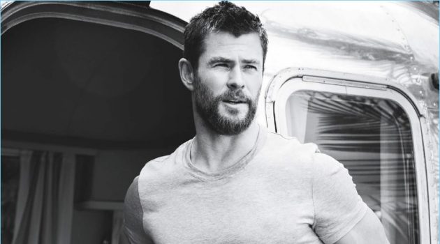 Chris Hemsworth Covers GQ Australia, Talks Sacrifice Chris Hemsworth Tight T-Shirt GQ Australia Photo Shoot
