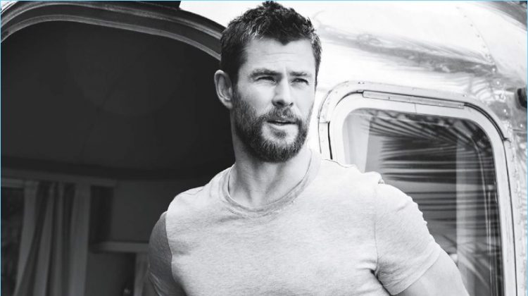 Chris Hemsworth Tight T-Shirt GQ Australia Photo Shoot